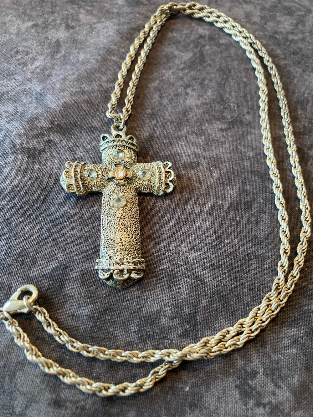 Vintage Inspired Cross Pendant Necklace